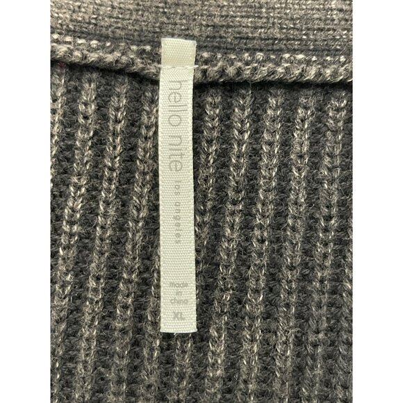 Hello Nite Ribbed Knit Cardigan Sweater Acid Wash Black Size XL - Picture 3 of 5